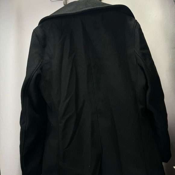 Schott Perfecto 100% Wool Black Melton Peacoat STYLE: 764 - Picture 8 of 9
